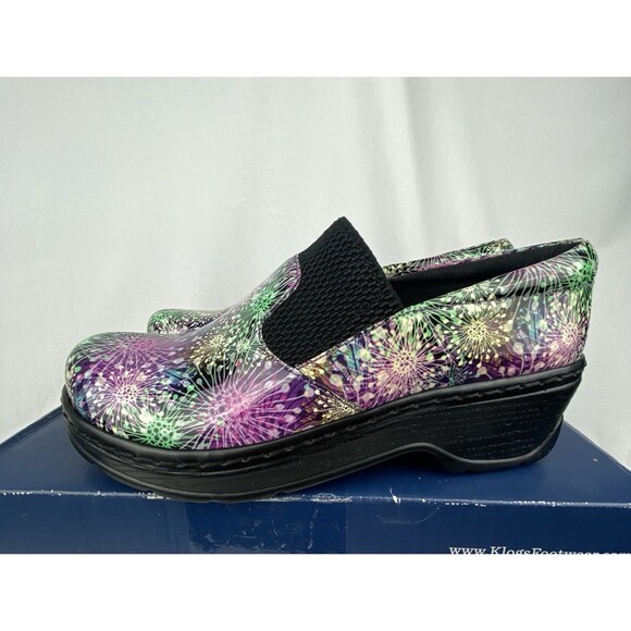 KLOGS Footwear Clogs Size 8 Imperial Dandelion Patent Nurse Shoes Standing MINT - Picture 5 of 16